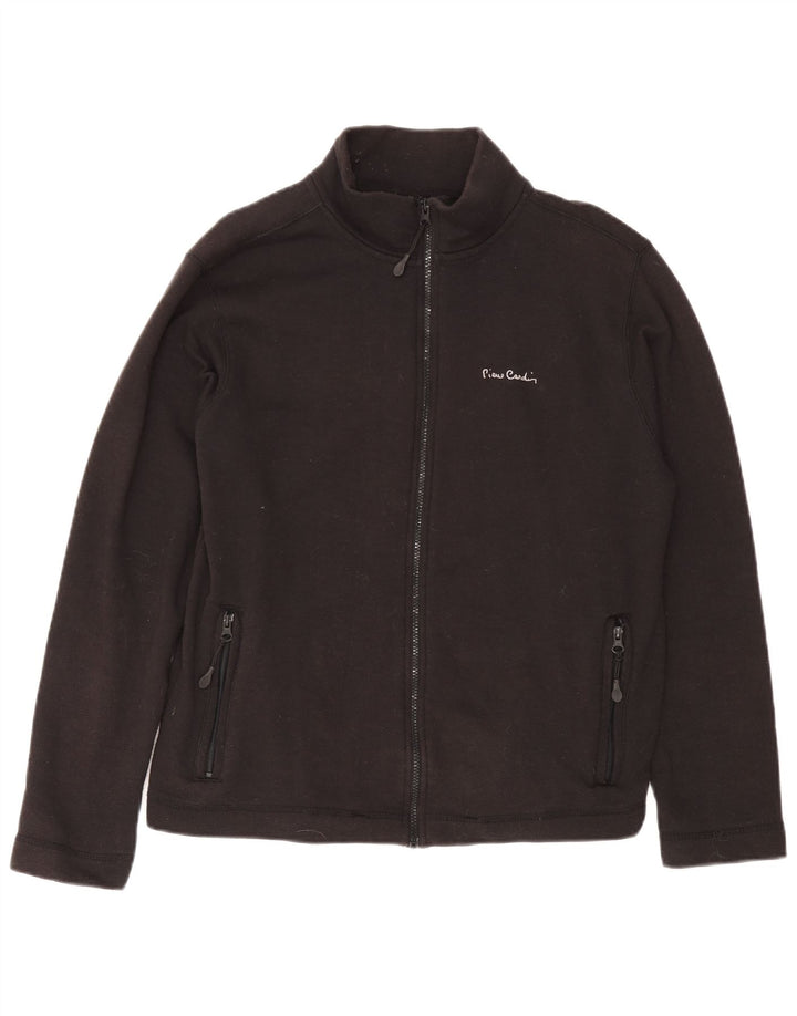 Pierre Cardin Hombre Chándal Top Chaqueta Mediana Algodón Negro