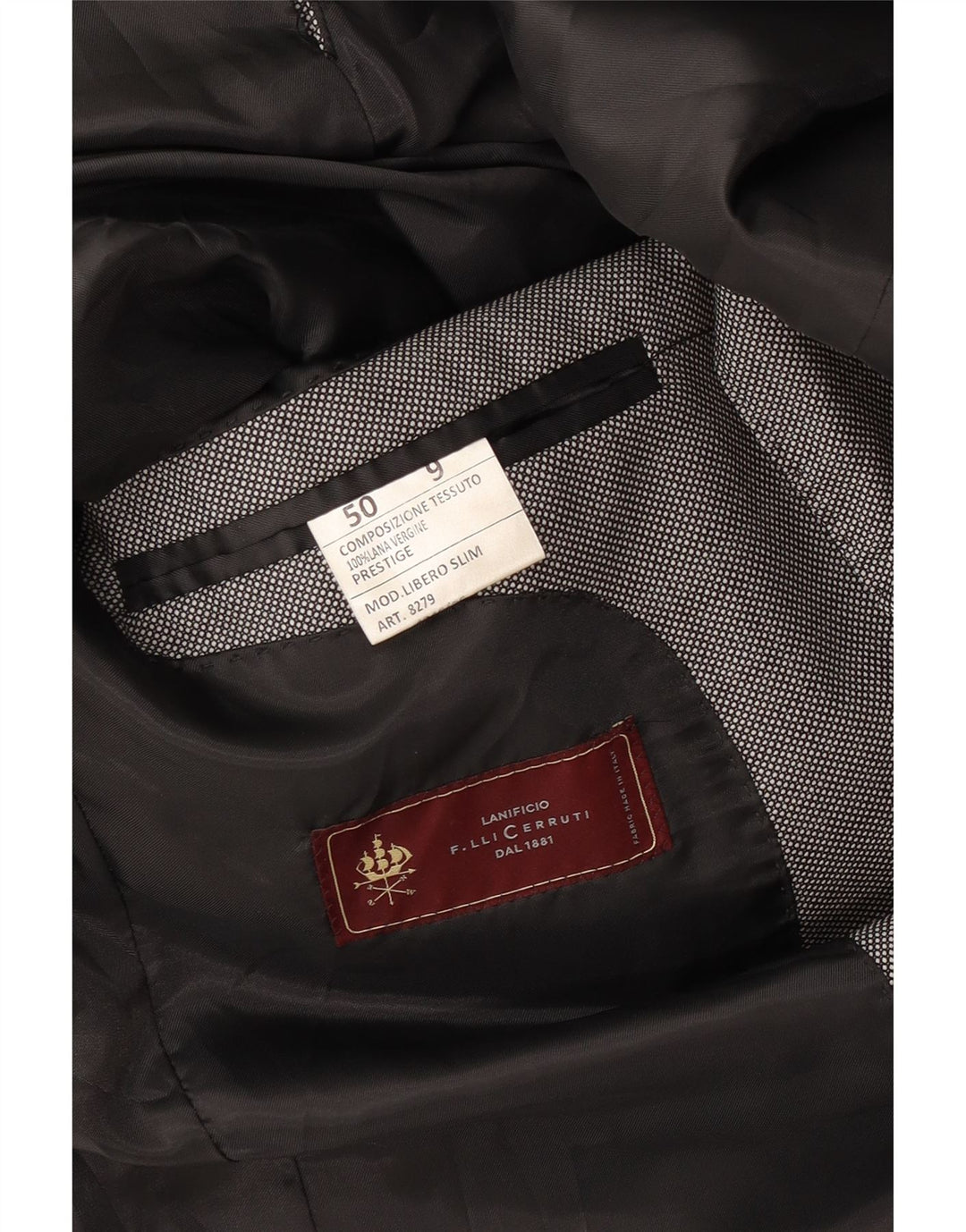 Cerruti 1881 Chaqueta tipo blazer entallada con 2 botones para hombre IT 50 grande de lana virgen gris