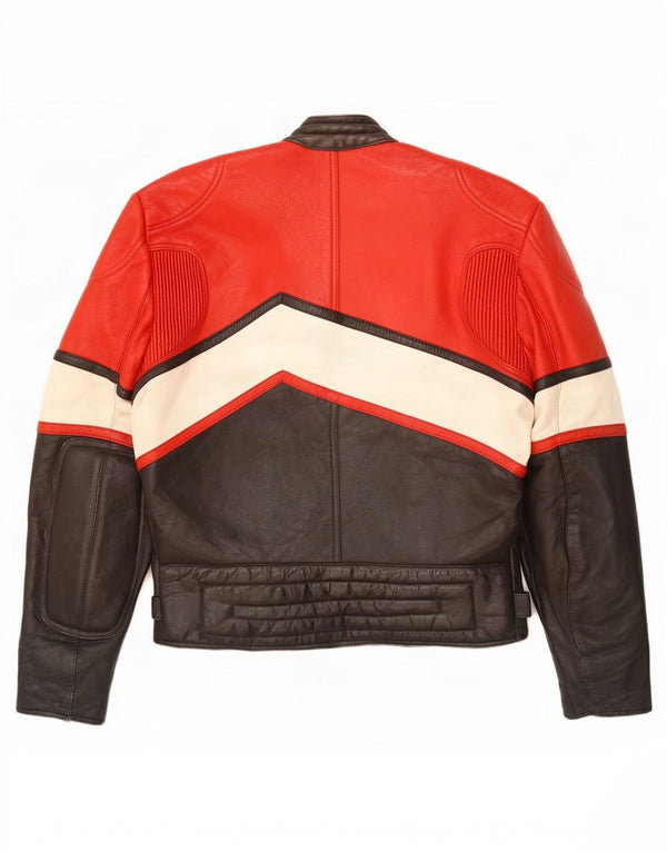 Sportex Chaqueta Racer para hombre IT 44 XS Cuero color block negro