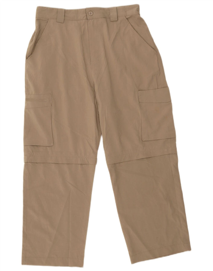 Pantalones cortos tipo cargo para hombre de Mountain Warehouse W32 L25 Poliéster beige