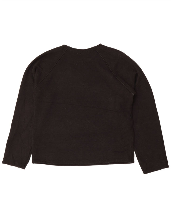 Zara Mujer Sudadera De Gran Tamaño Jersey UK 46 Grande Poliéster Negro