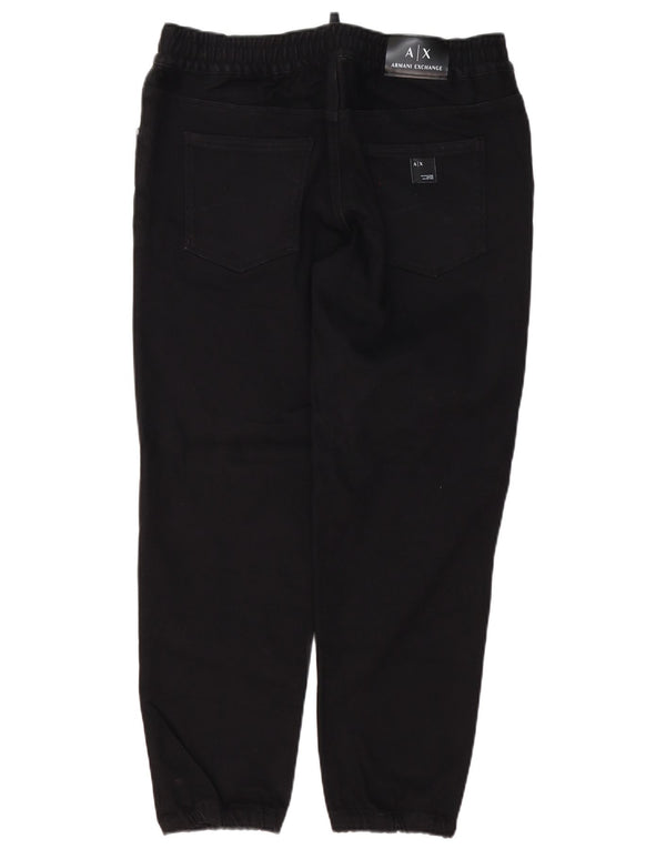 Armani Exchange Mens Joggers Slim Jeans W32 L28 Algodón Negro