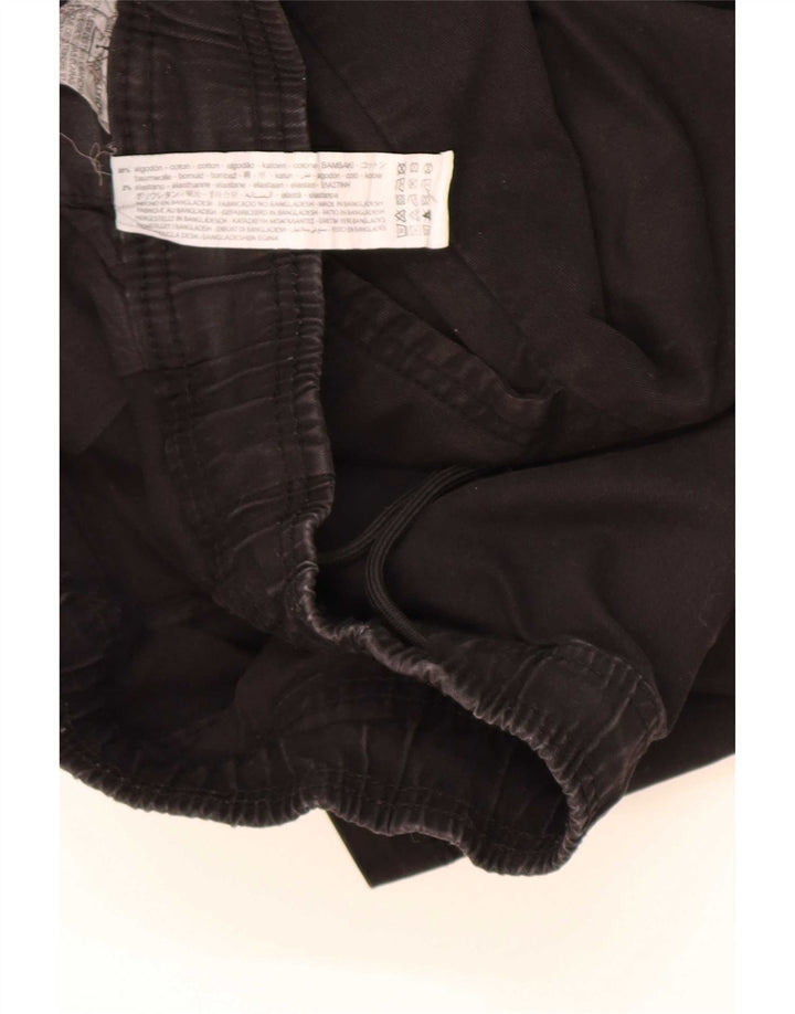 Zara Hombre Shorts Chinos XL W34 Algodón Negro