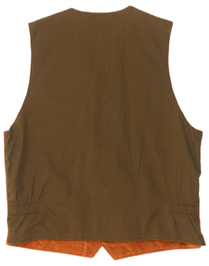 Blackthorn Chaleco de ante para hombre de cuero marrón medio