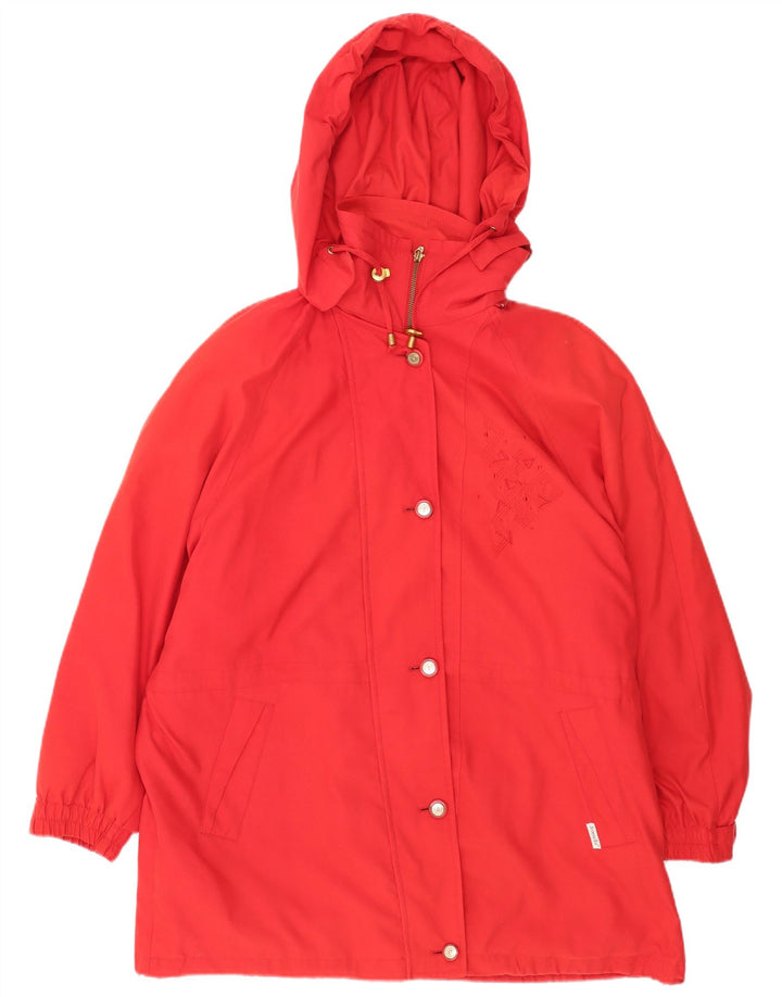 Sympatex Abrigo cortavientos extragrande con capucha para mujer UK 20 2XL Poliéster rojo