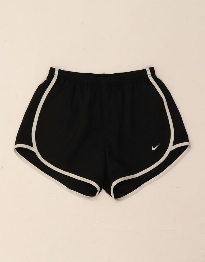 Nike Pantalones cortos deportivos Dri Fit para mujer UK 8 Small Poliéster negro