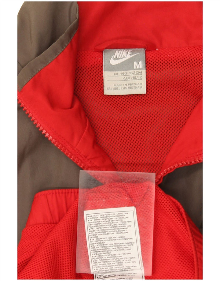 Nike - Chaqueta de chándal gráfica para niños de 10 a 11 años, color rojo mediano