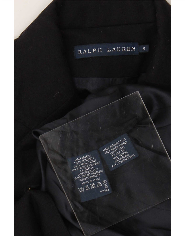 Ralph Lauren Chaqueta Blazer de 2 Botones para Mujer US 8 Mediana Lana Azul Marino