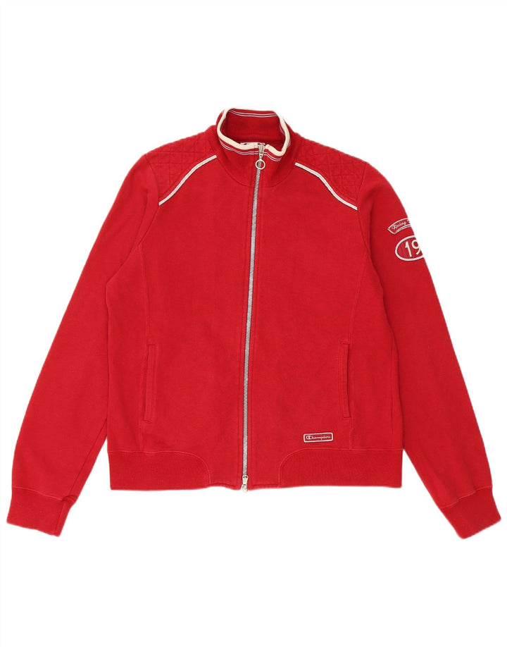 Champion Chaqueta de chándal gráfica para mujer Reino Unido 14 Grande Algodón rojo