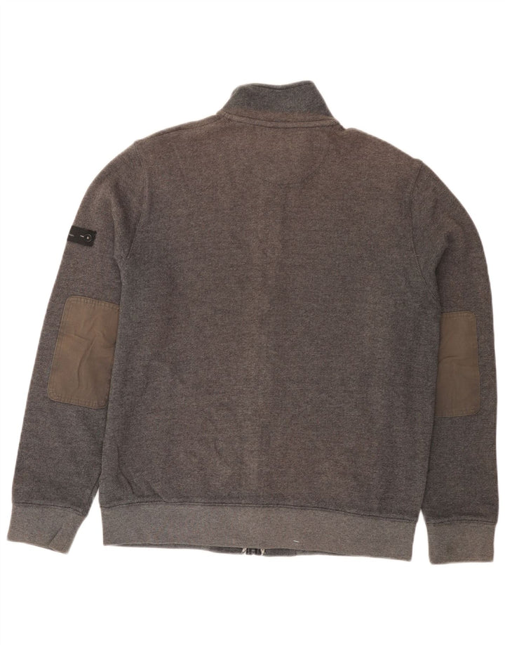 BEN SHERMAN Chaqueta de chándal para hombre de algodón gris medio
