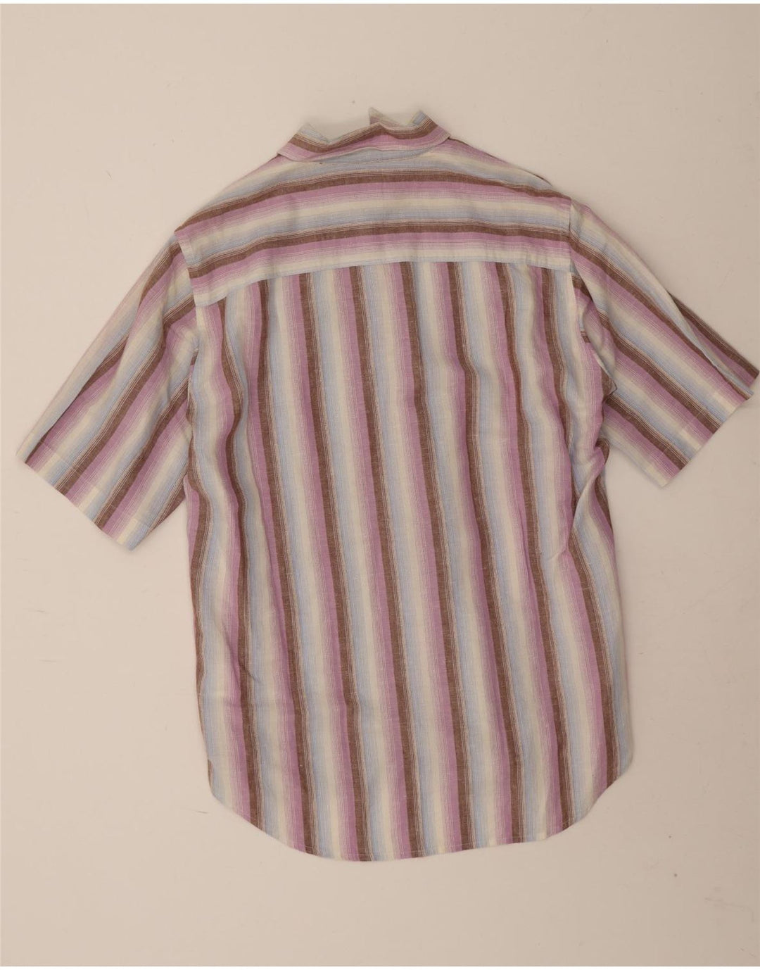 Marlboro Classics Camisa De Manga Corta Para Hombre Grande De Lino A Rayas Multicolor