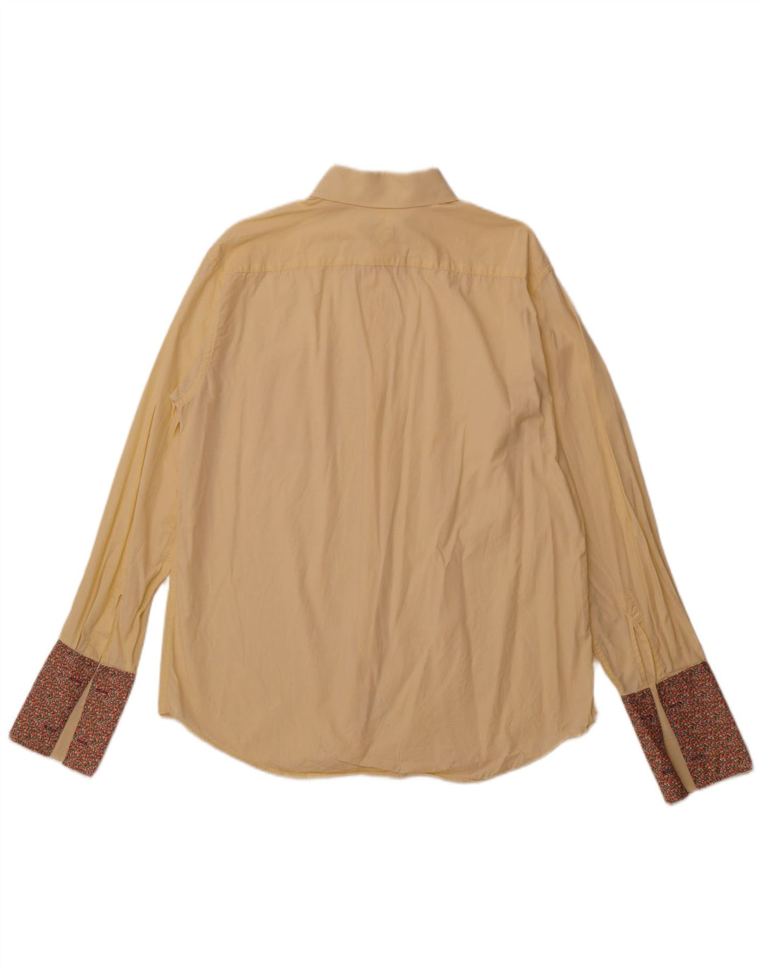 PAUL SMITH Camisa para hombre Talla 17 1/2 44 XL Algodón amarillo