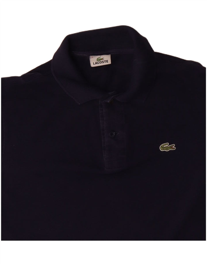 LACOSTE Polo para hombre talla 4 mediano algodón azul marino