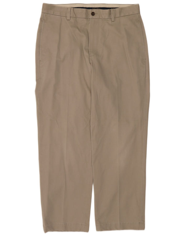 Brooks Brothers Pantalón chino recto Clark para hombre W32 L27 Algodón beige