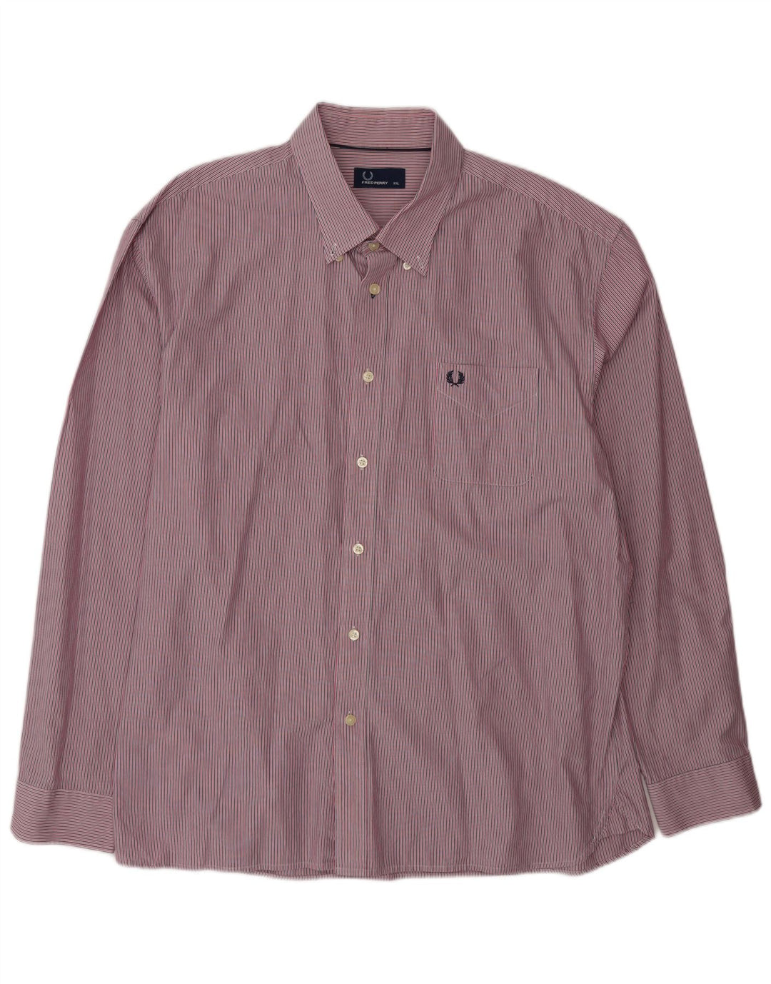 Fred Perry Camisa para hombre 2XL Algodón a rayas rosa