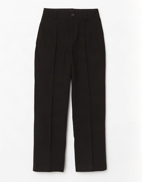 Zara Womens High Waist Tapered Casual Trousers Small W26 L32 Black