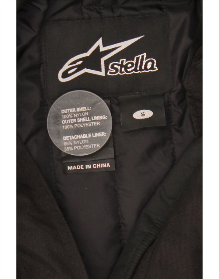 Stella Mujer Racer Chaqueta UK 10 Small Nylon Negro