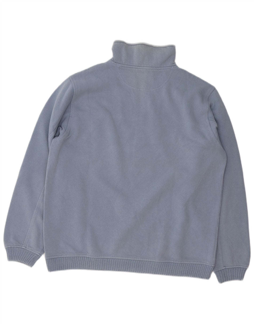 CHAMPION Sudadera con cuello y cremallera para hombre, jersey de algodón azul grande