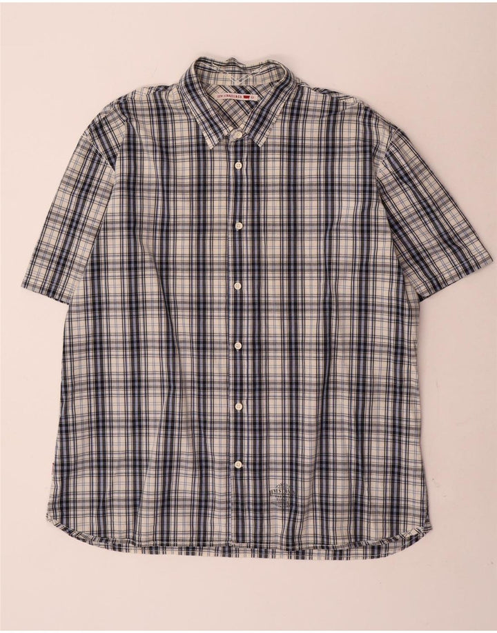 Levi's Camisa De Manga Corta Para Hombre 2XL Algodón A Cuadros Azul