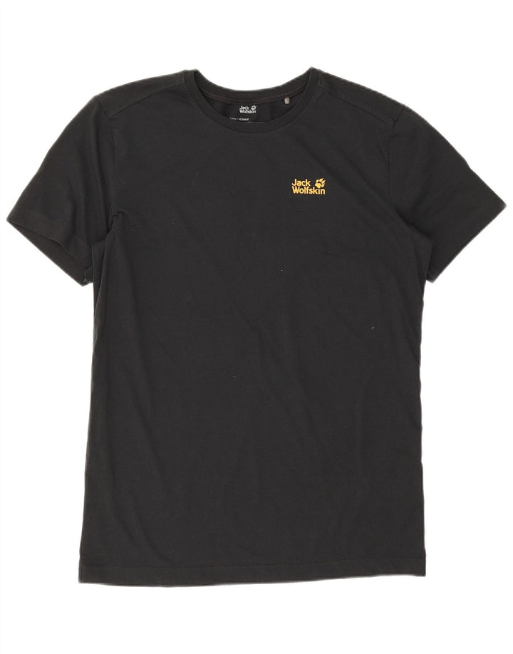 Jack Wolfskin Camiseta para hombre Top UK 40 Medium Negro Algodón