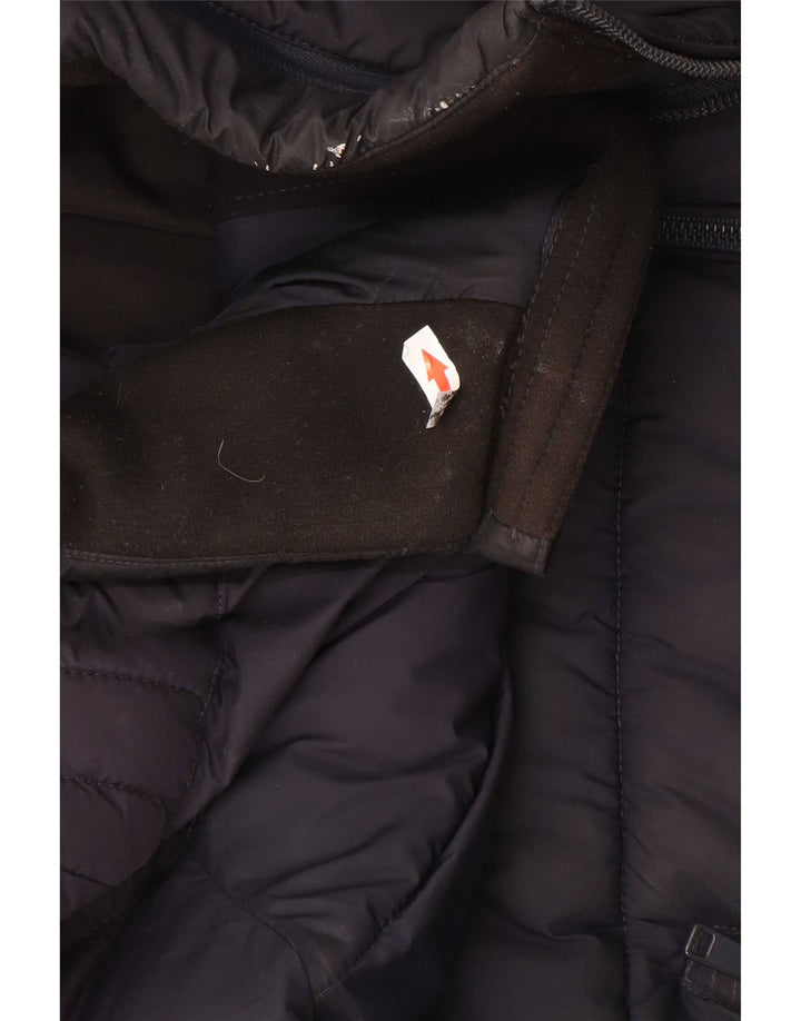 Zara Hombre Chaqueta Acolchada UK 40 Grande Poliéster Azul Marino