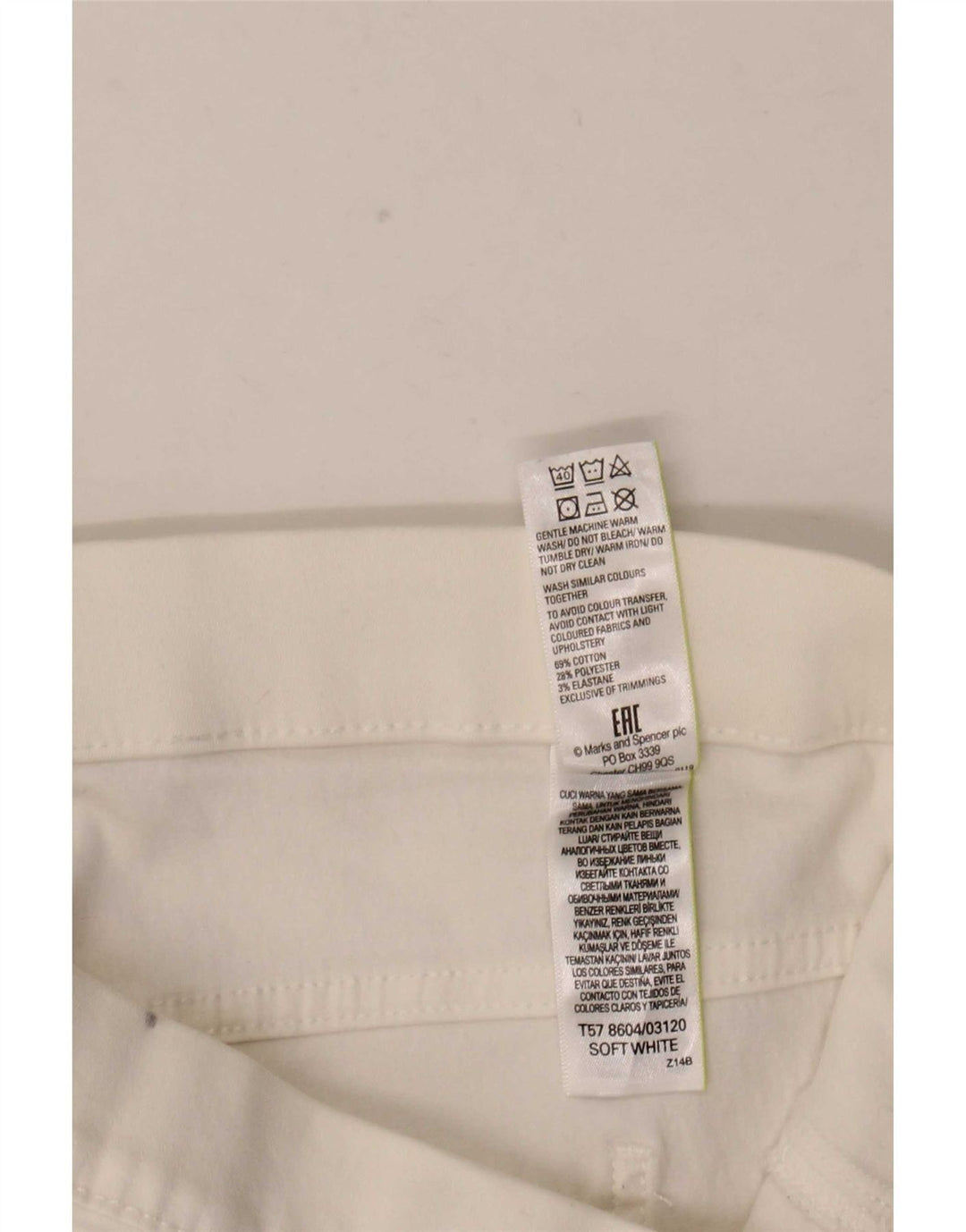 Marks & Spencer Jeans Jegging para Mujer UK 12 Medium W32 L28 Algodón Blanco