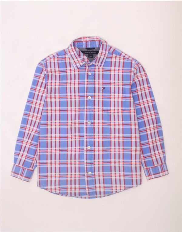 Tommy Hilfiger Camisa para niño 6-7 años Azul Cuadros Algodón