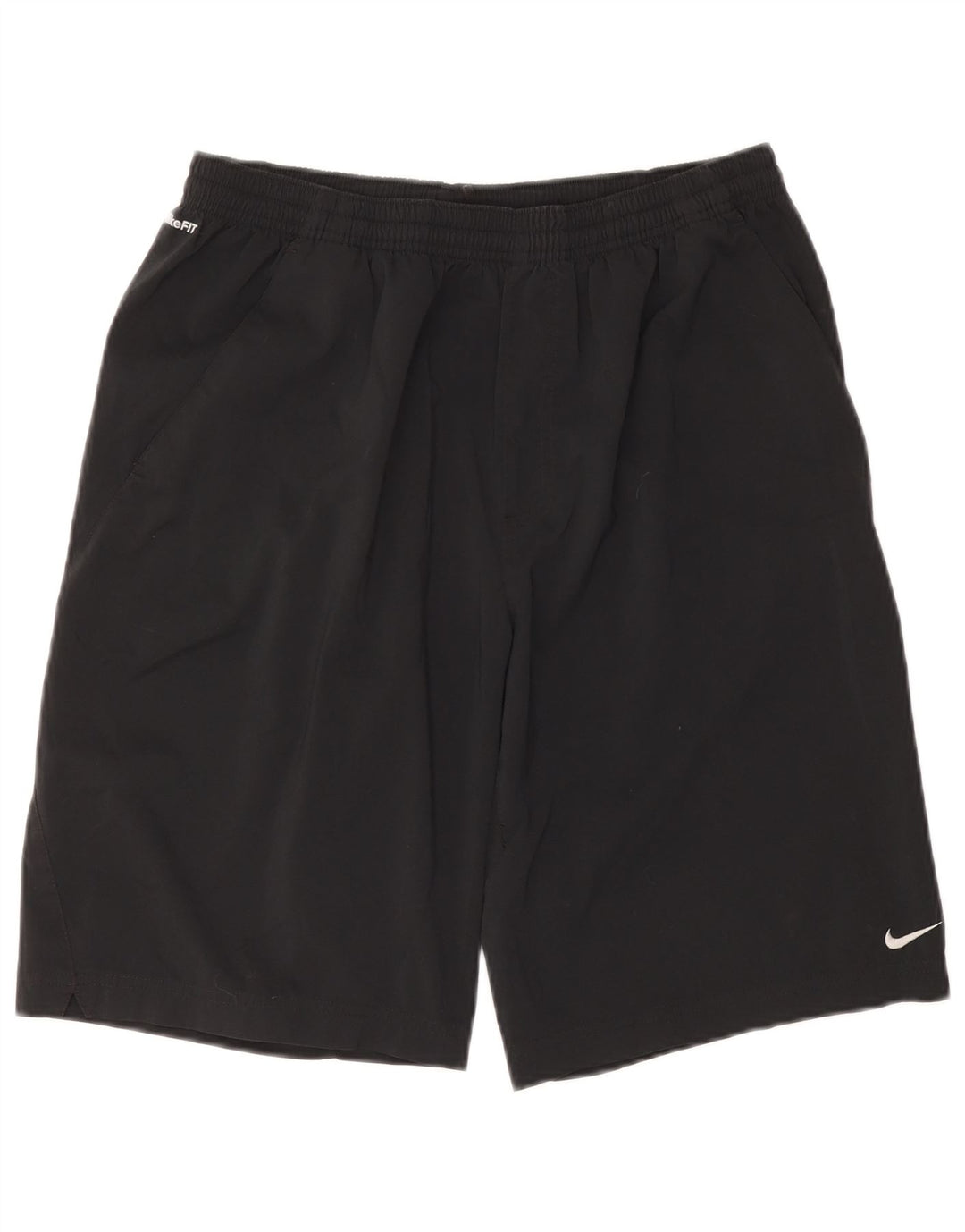 NIKE Pantalones cortos deportivos Fit Dry para hombre, poliéster negro grande