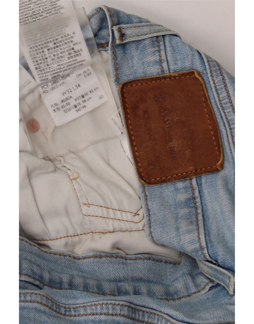 Levi's Hombre 511 Slim Jeans W32 L34 Algodón Azul