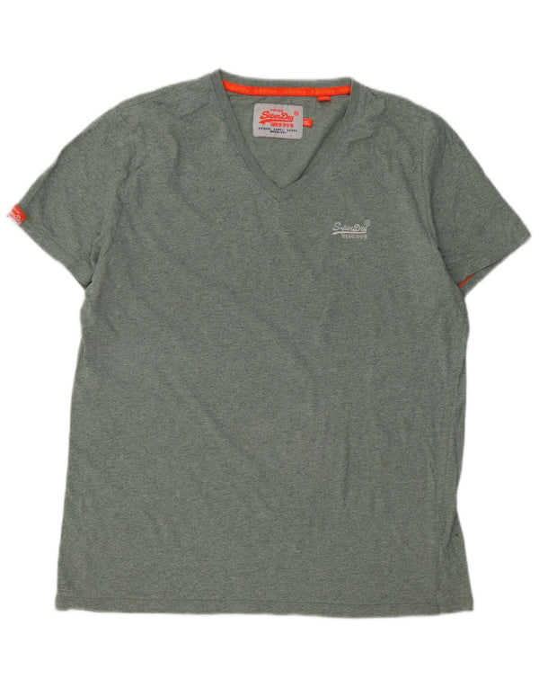 SUPERDRY Camiseta Hombre Top 2XL Algodón Verde