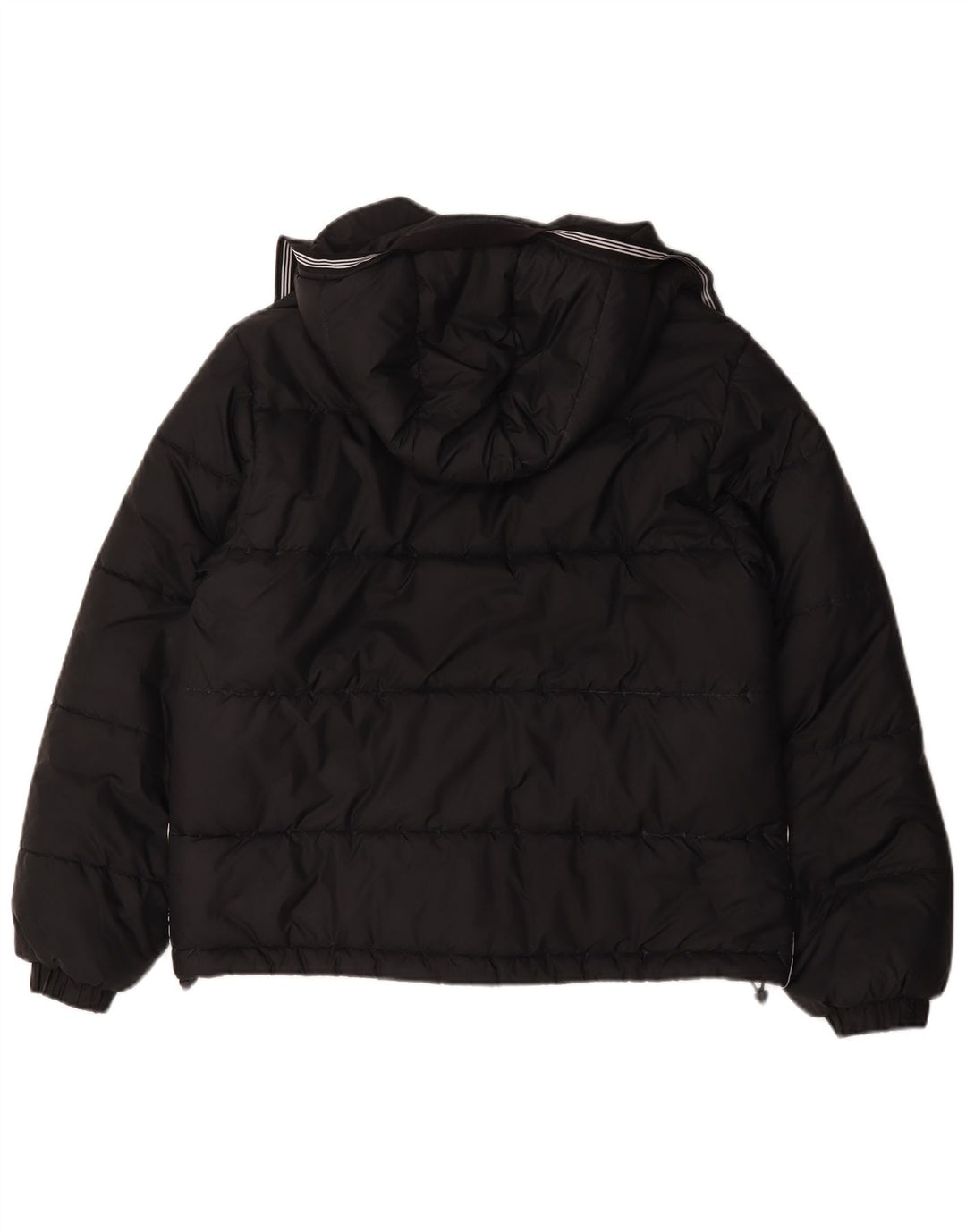 Adidas Chaqueta acolchada con capucha para hombre Poliéster negro mediano
