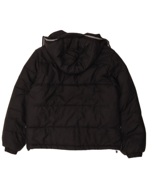Adidas Chaqueta acolchada con capucha para hombre Poliéster negro mediano