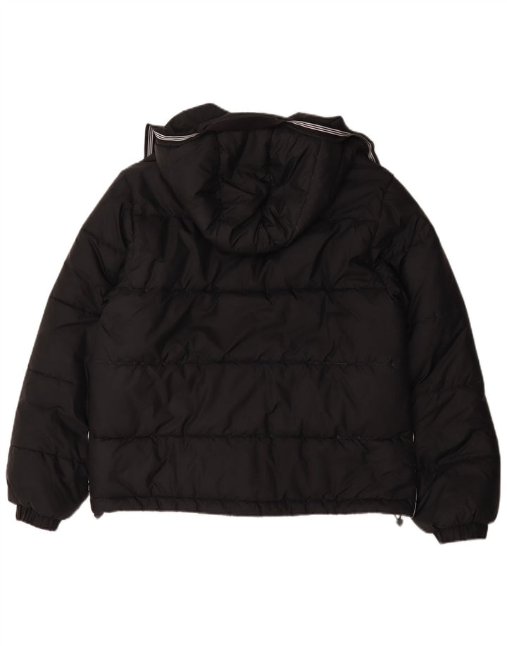 Adidas Chaqueta acolchada con capucha para hombre Poliéster negro mediano