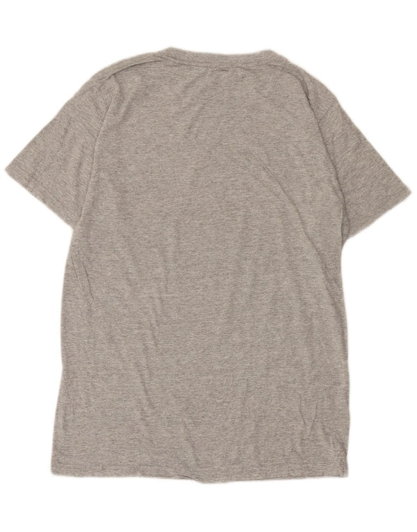 Quiksilver Camiseta con gráfico de ajuste regular para hombre Top pequeño de algodón gris