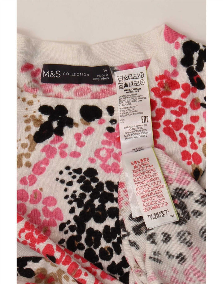 Marks & Spencer Suéter de Cuello Redondo para Mujer UK 44 Grande Multicolor