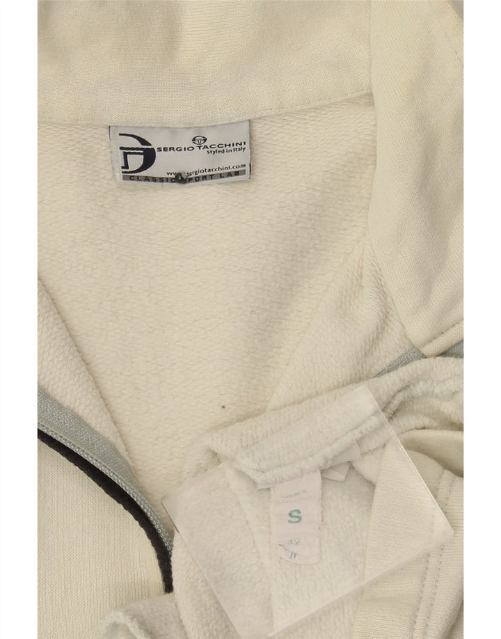 Sergio Tacchini Hombre Chándal Top Chaqueta Pequeña Blanco Roto
