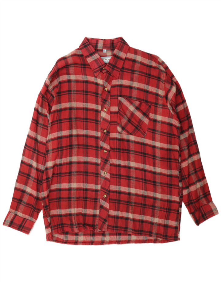 Nathan Jones Camisa De Franela Hombre XL Algodón A Cuadros Rojos