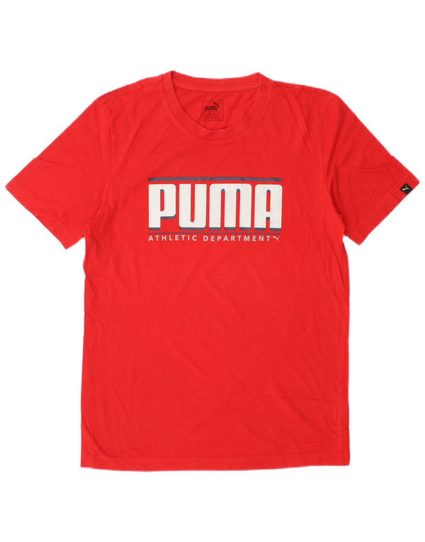 Puma Camiseta gráfica para hombre Top Small Red Cotton