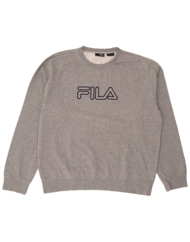 Fila Hombre Graphic Sudadera Jumper XL Gris Moteado