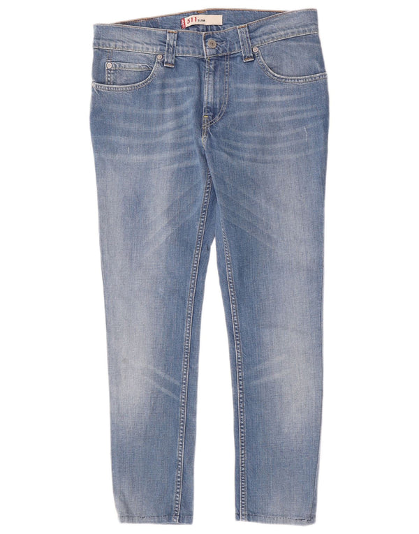 Levi's Womens 511 Slim Jeans W32 L26 Blue Cotton