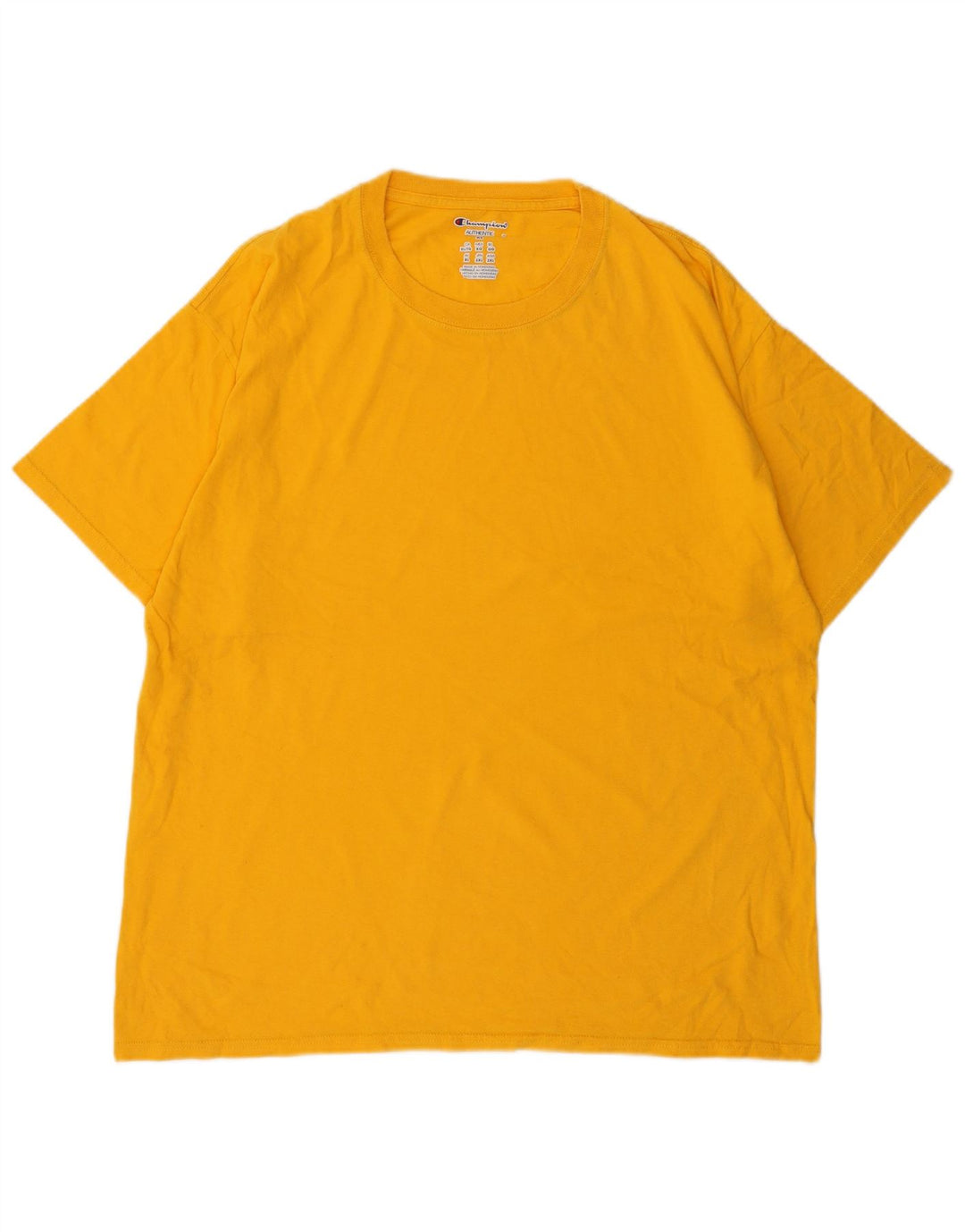 CHAMPION Camiseta Hombre Top XL Algodón Amarillo
