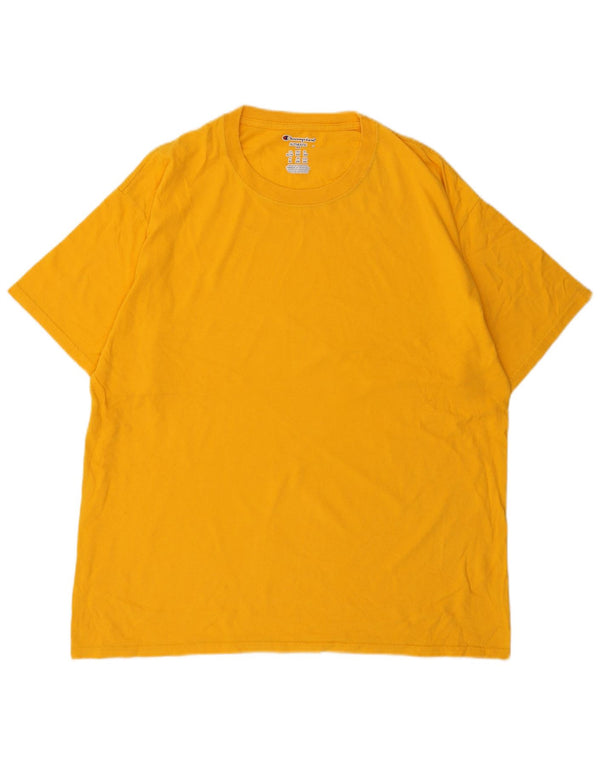 CHAMPION Camiseta Hombre Top XL Algodón Amarillo