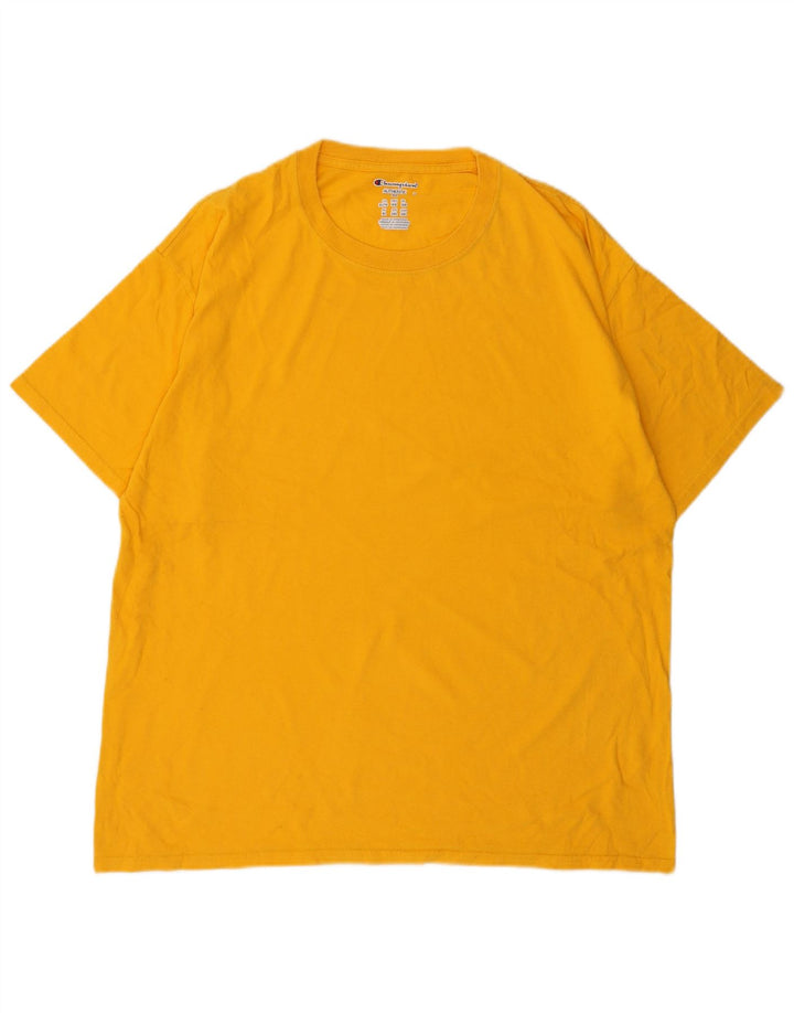 CHAMPION Camiseta Hombre Top XL Algodón Amarillo