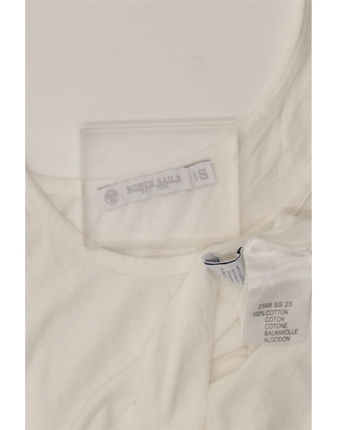 Camiseta sin mangas para mujer North Sails UK 10 Small White Cotton