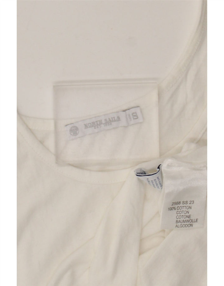 Camiseta sin mangas para mujer North Sails UK 10 Small White Cotton
