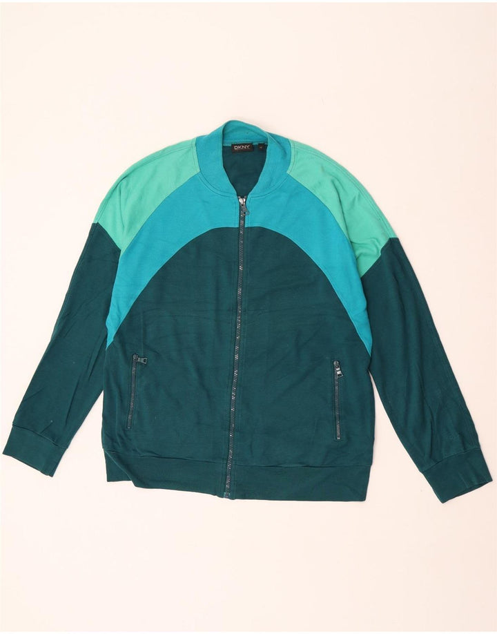 Dkny Hombre Chaqueta De Chándal De Algodón Color Block Verde Medio