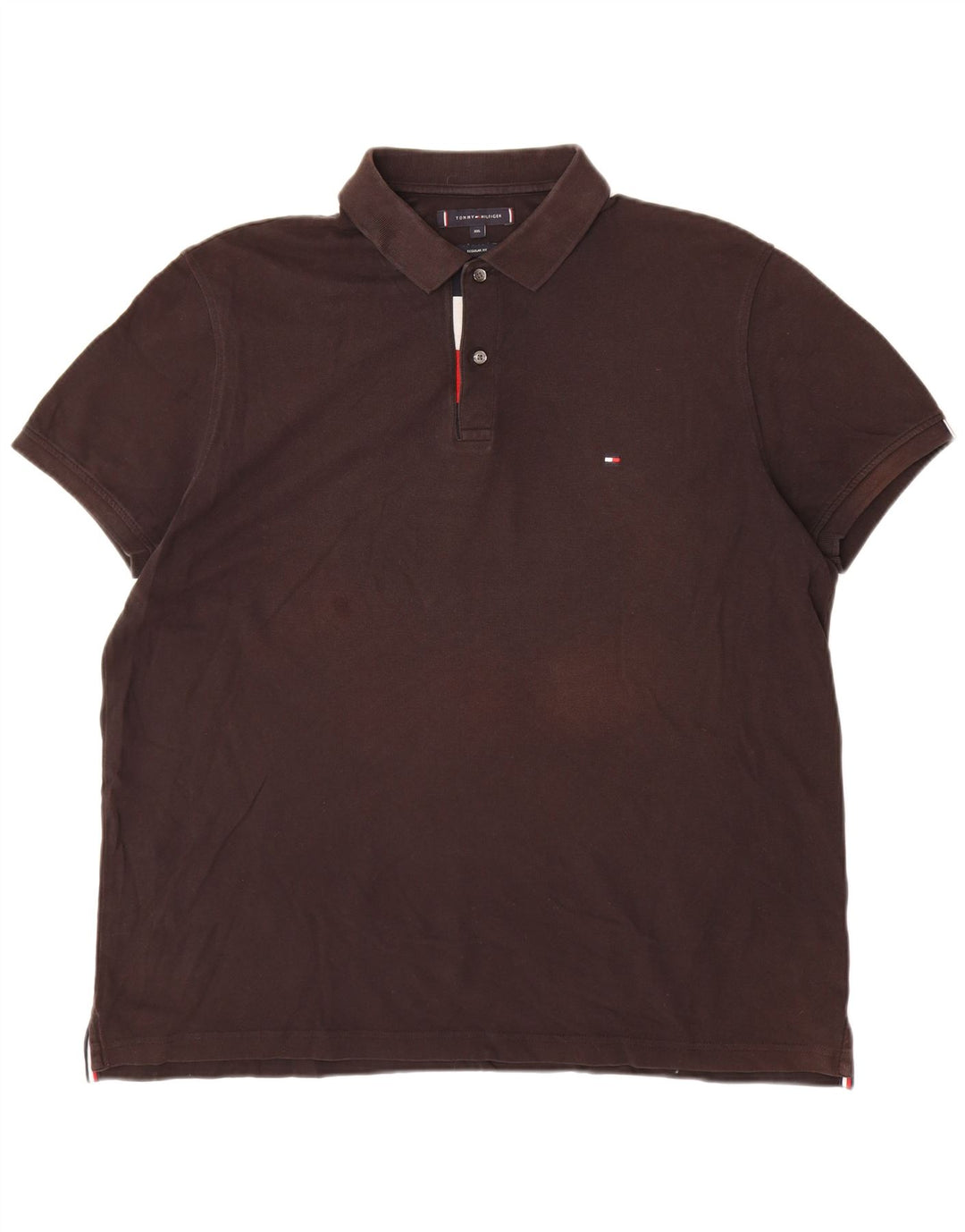 TOMMY HILFIGER Polo de corte regular para hombre 2XL Algodón negro
