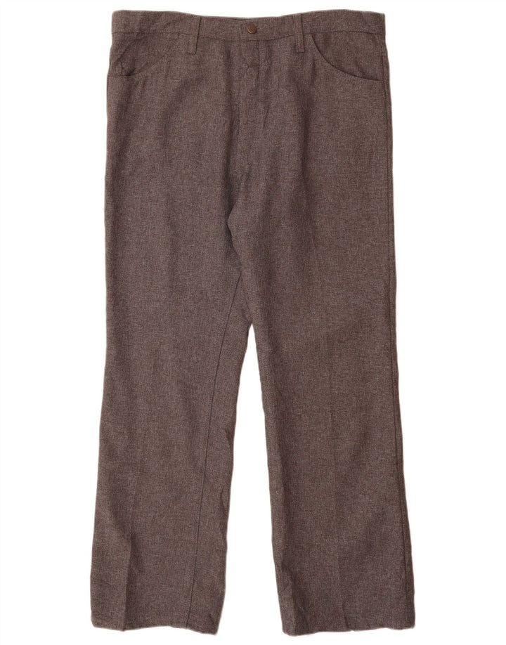 Wrangler Pantalones Casuales Rectos Para Hombre W38 L30 Poliéster Gris