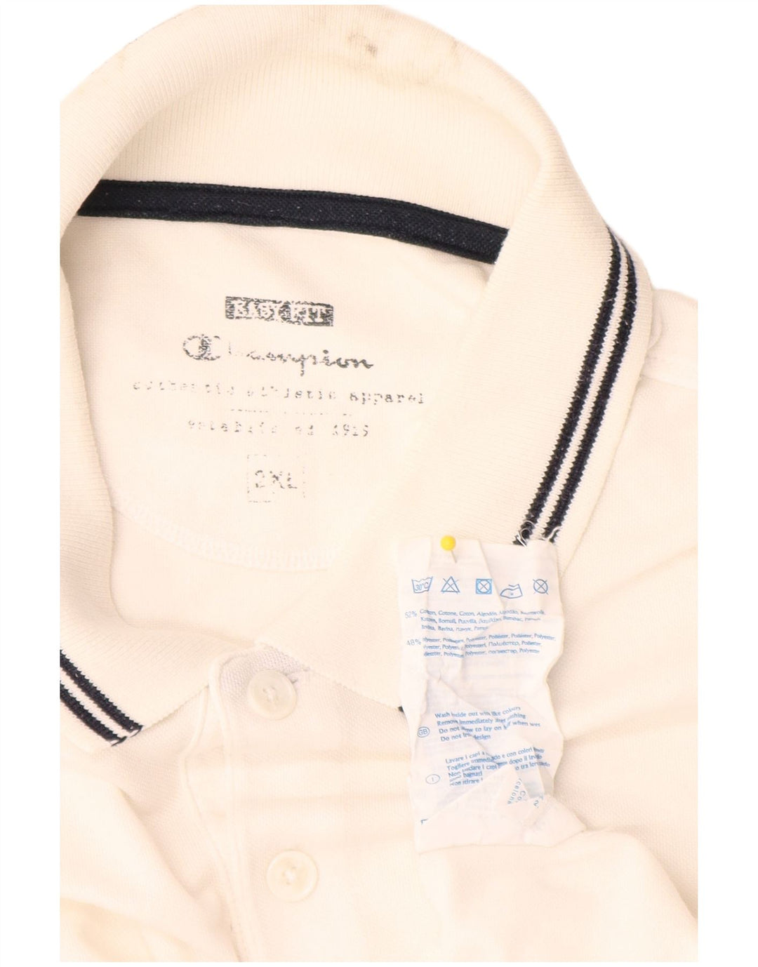 Champion Polo Hombre 2XL Algodón Blanco
