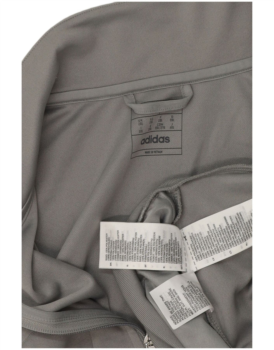 Adidas Hombre Aeroready Chándal Top Chaqueta 2XL Gris Colorblock Poliéster